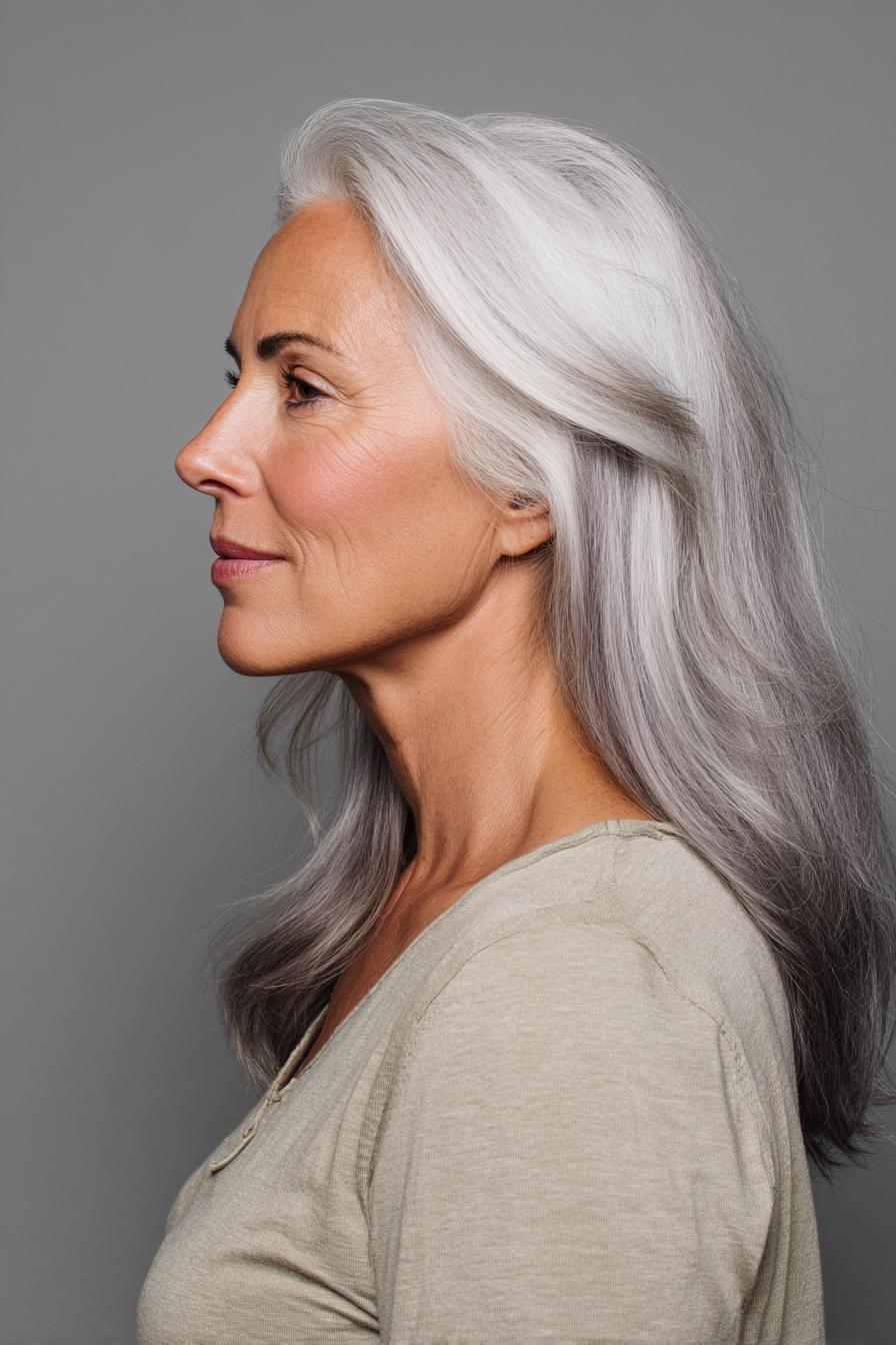 Silver Elegance in Waves