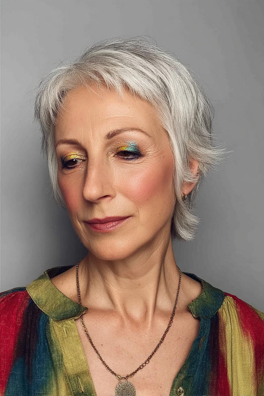 Silver Layers Embracing Elegance