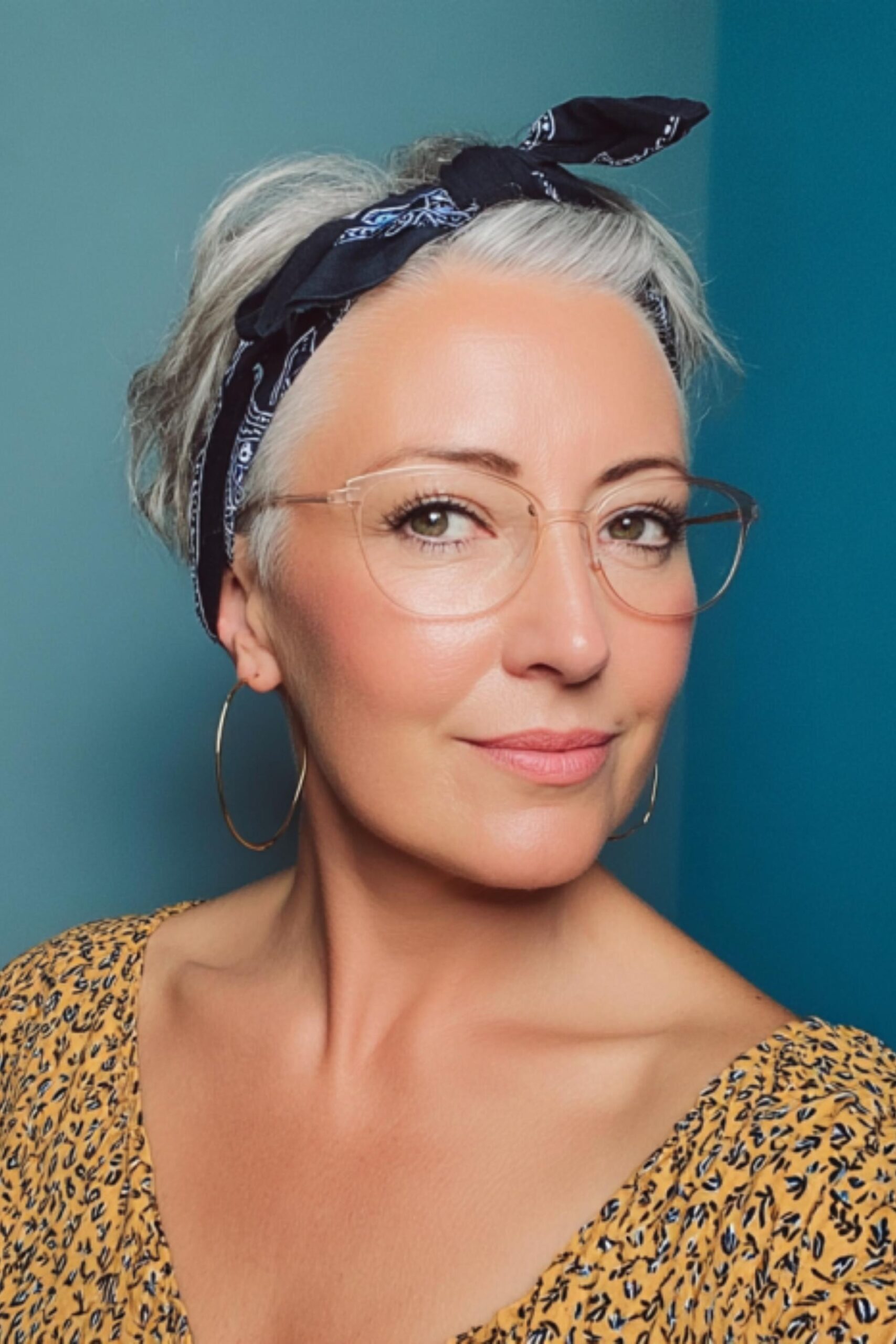 Silver Style with Bandana