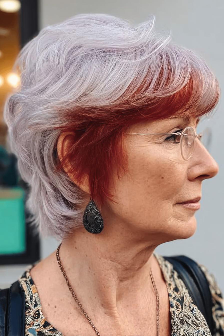 Bold Silvery Red Layers