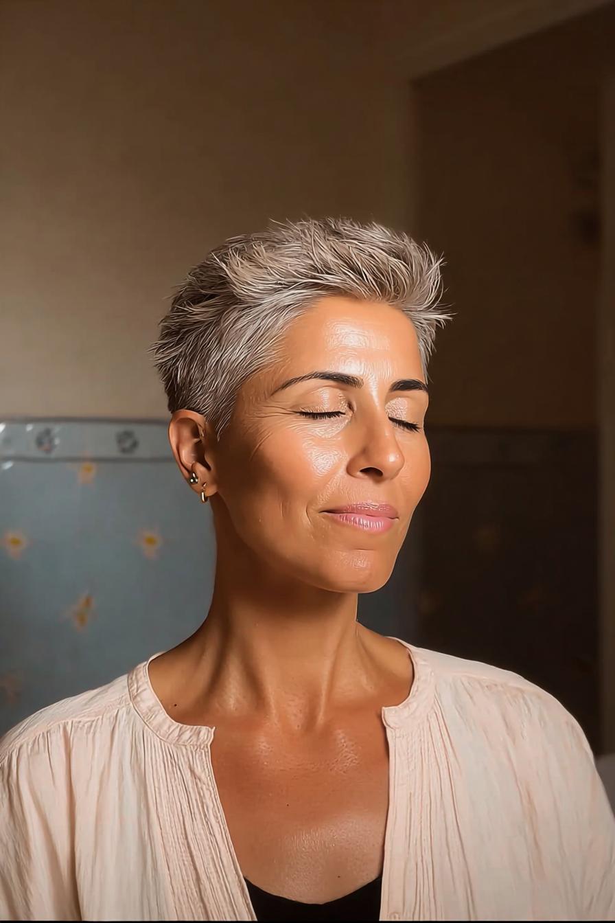 Chic Gray Pixie Style