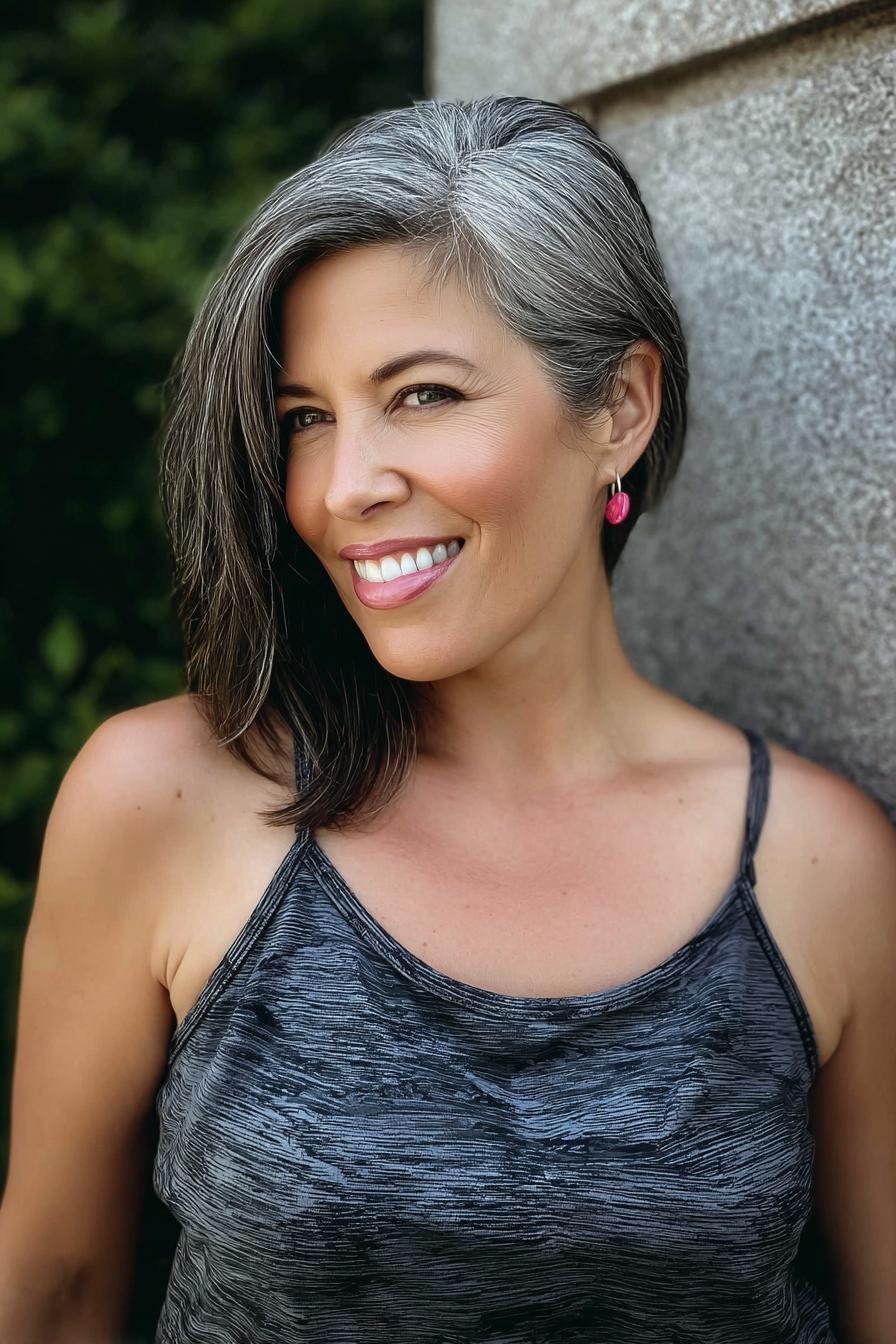 Chic Gray Streaks