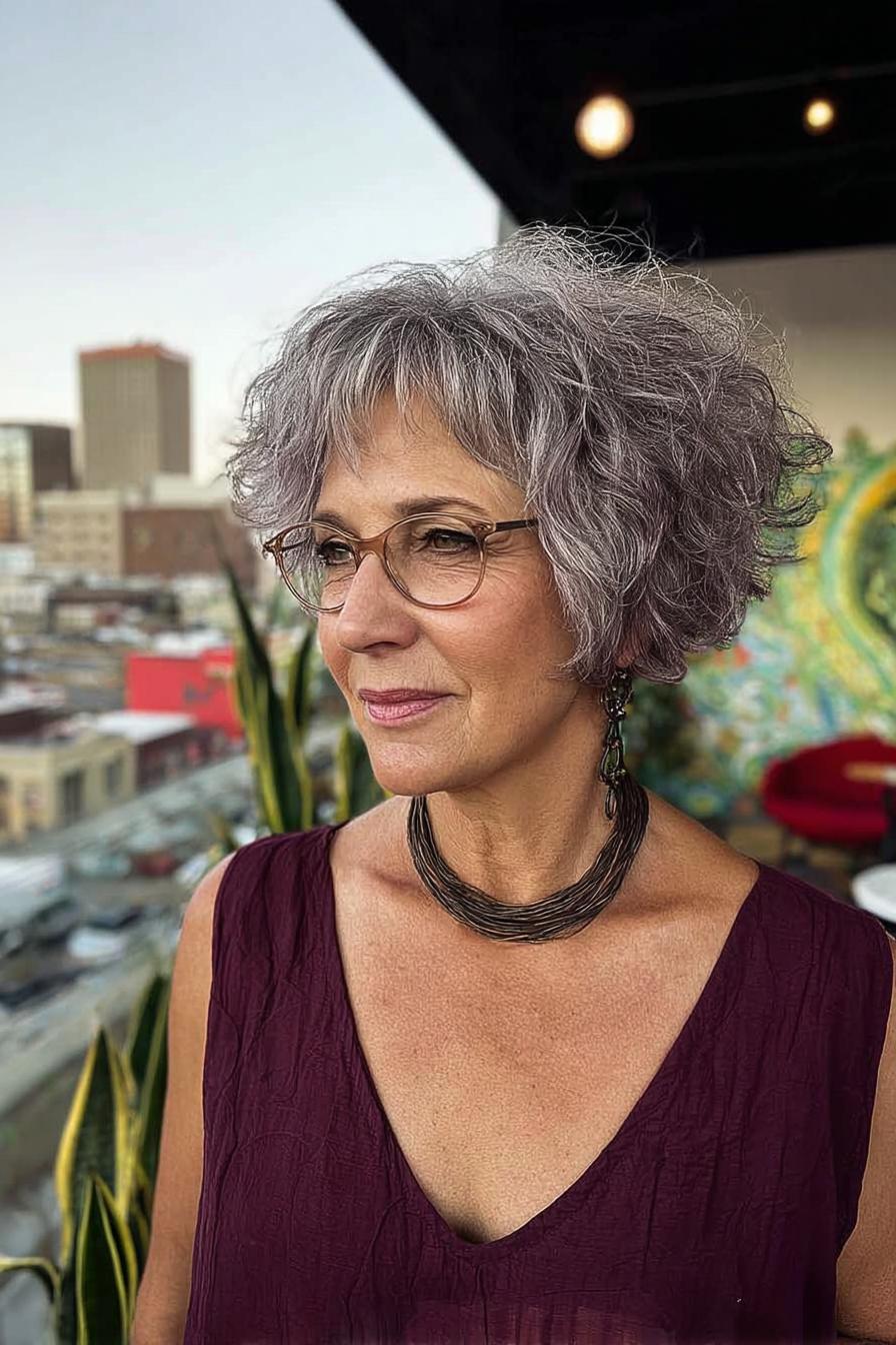 Elegant Gray Curls