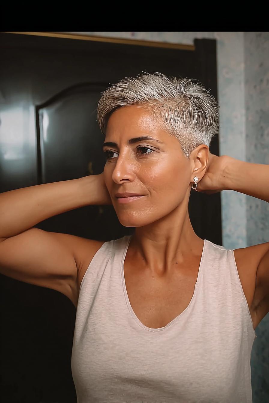Elegant Gray Pixie Vibes