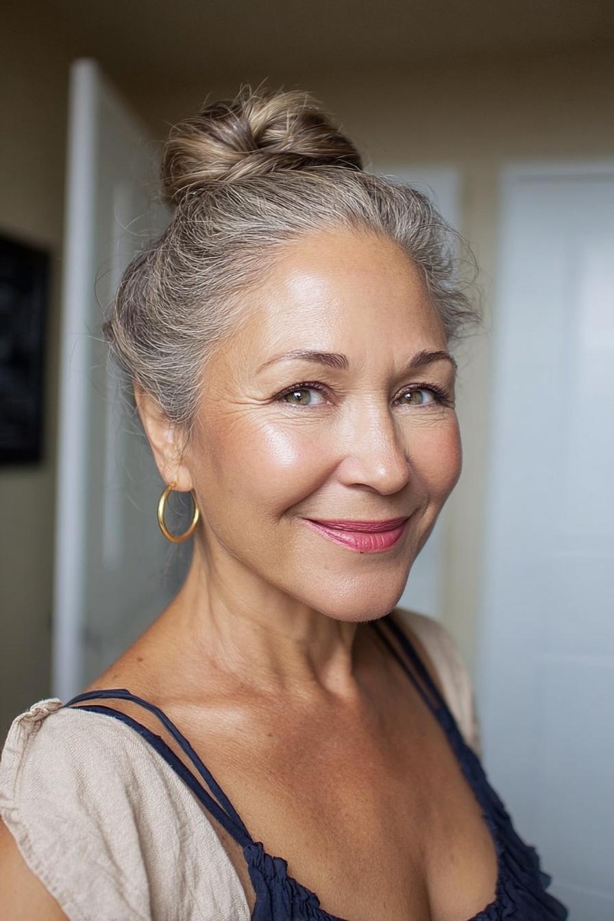 Elegant High Bun Beauty