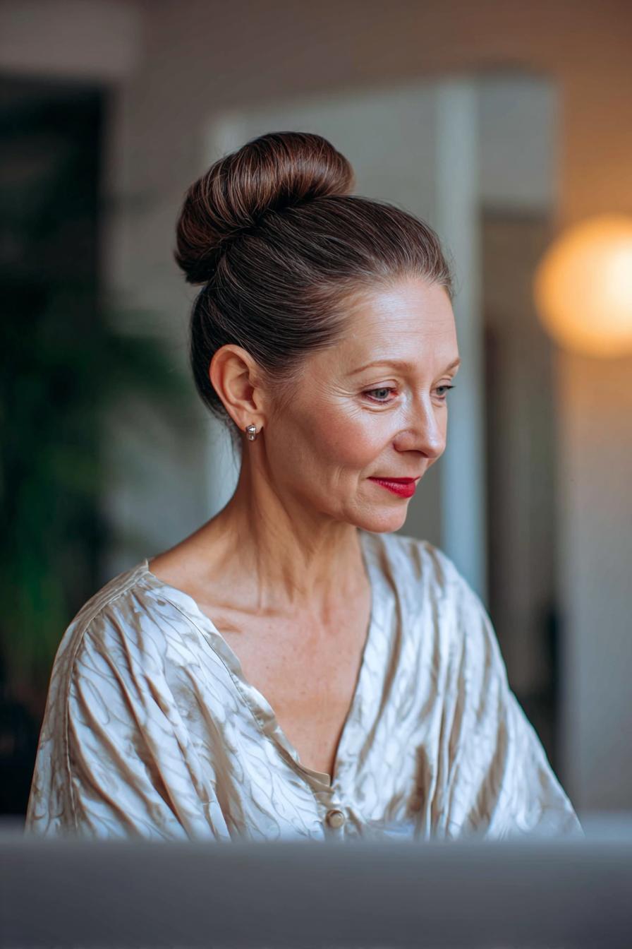 Elegant High Bun Style