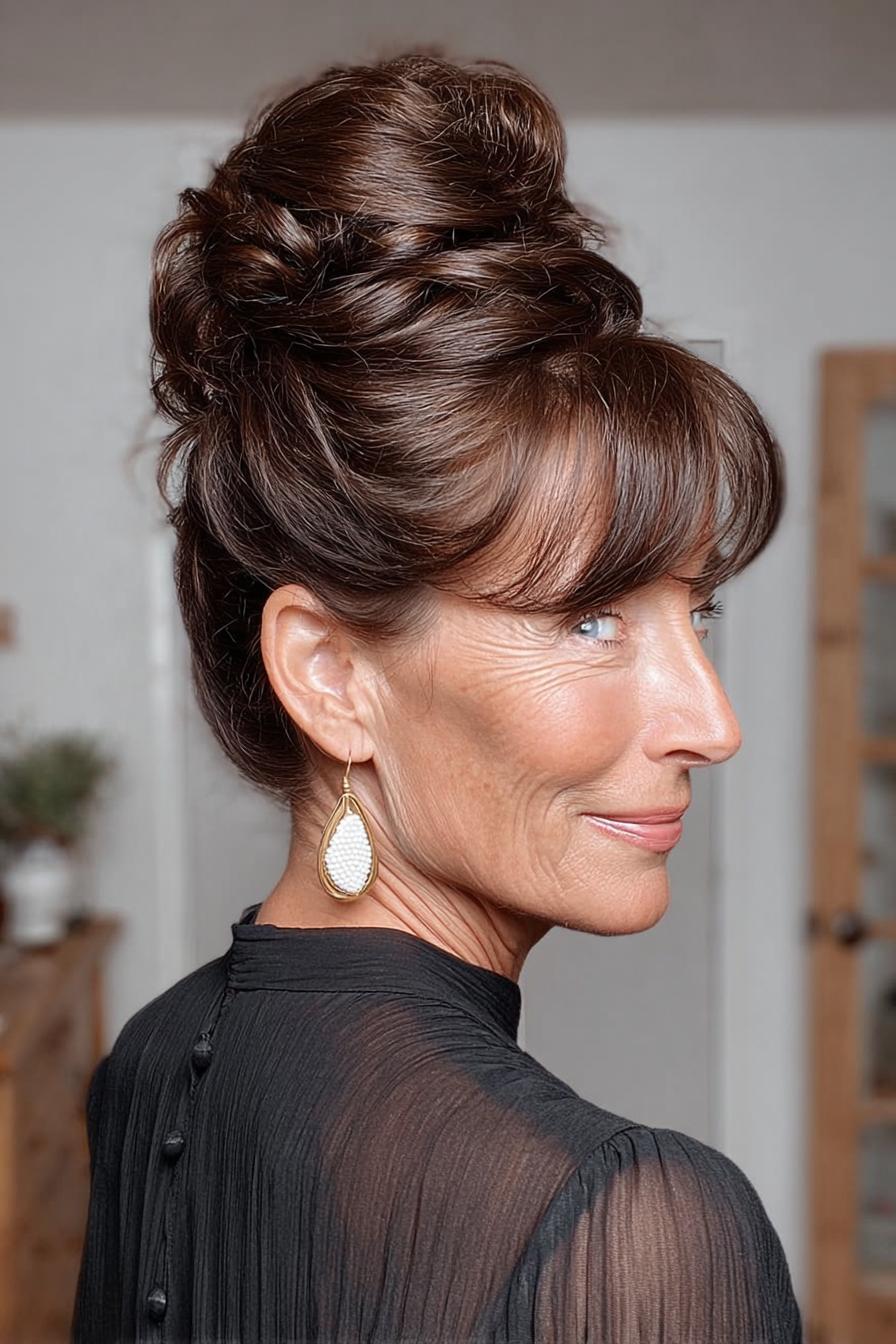 elegant voluminous updo beauty