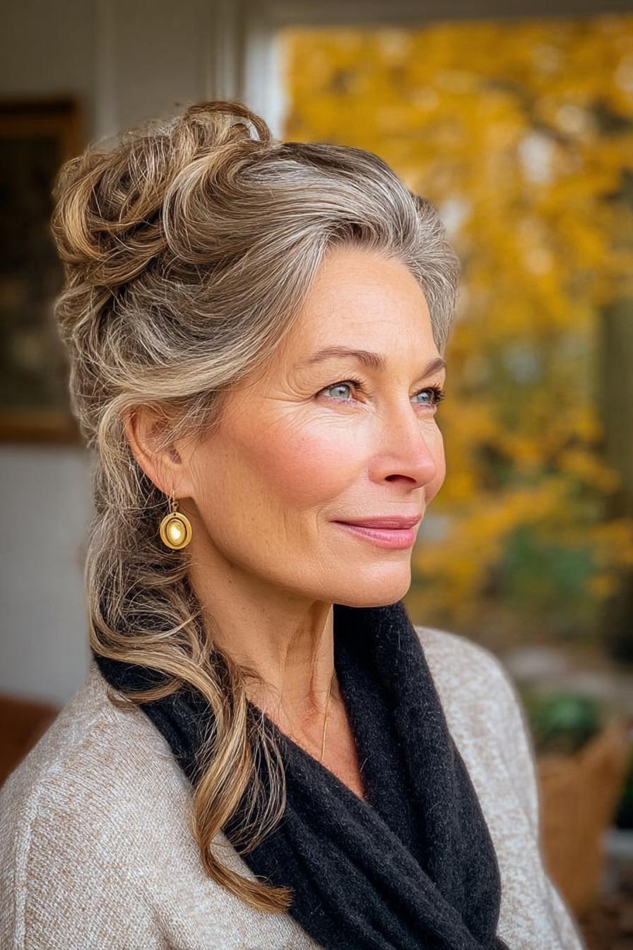 Elegant Wavy Updo