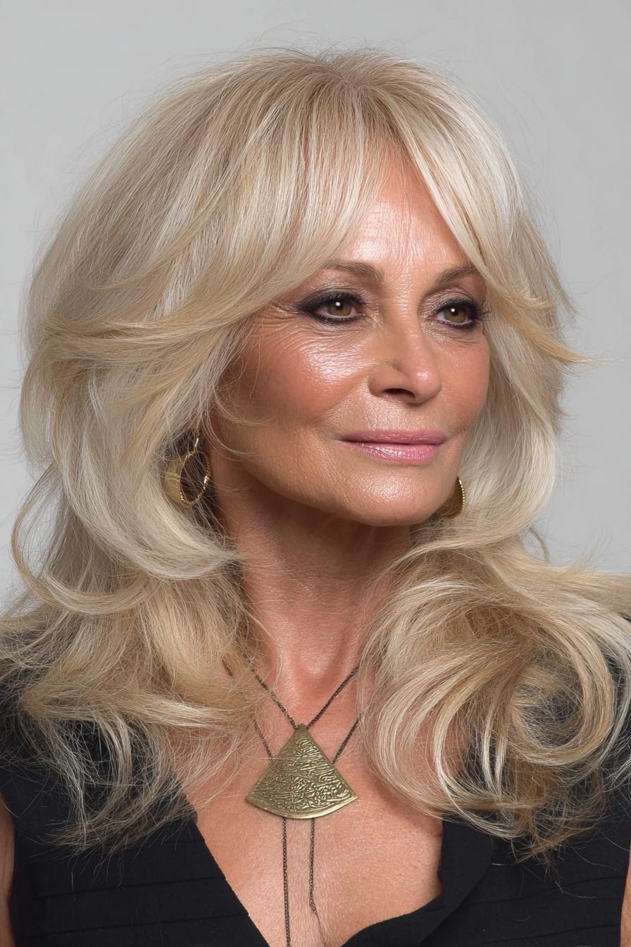 Glamorous Waves and Bangs