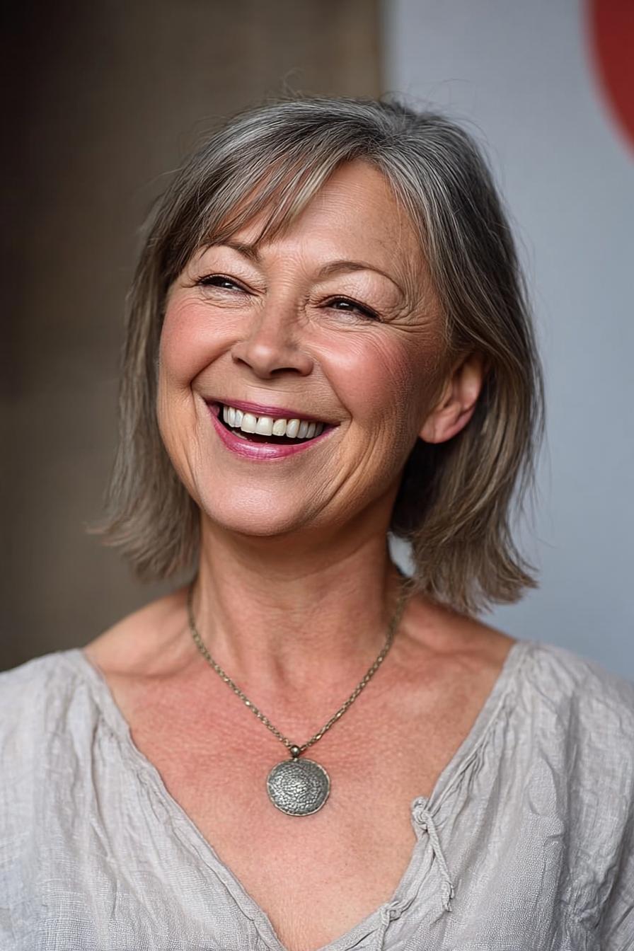 Graceful Gray Hair Transformation