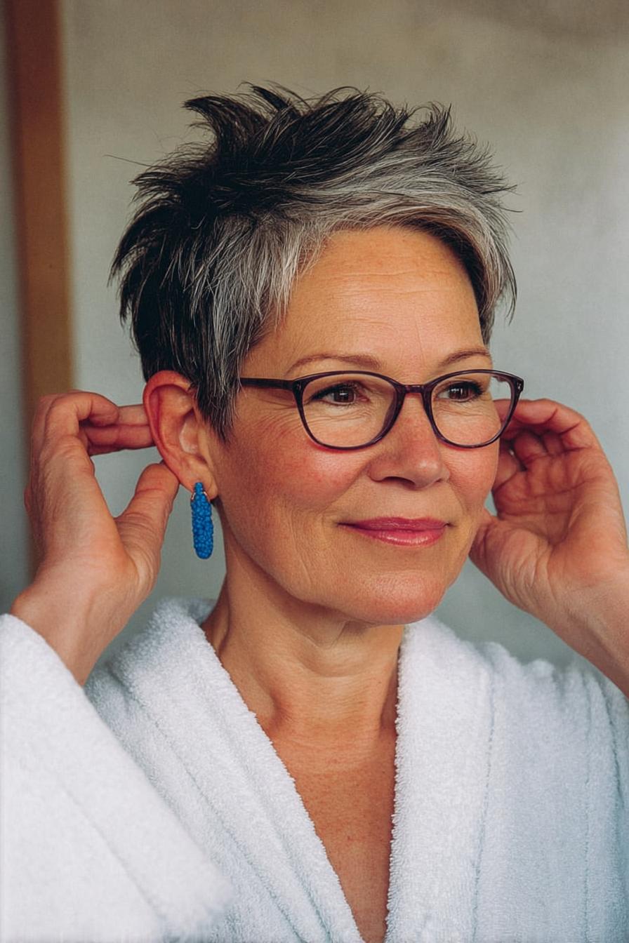 Graceful Gray Pixie Style