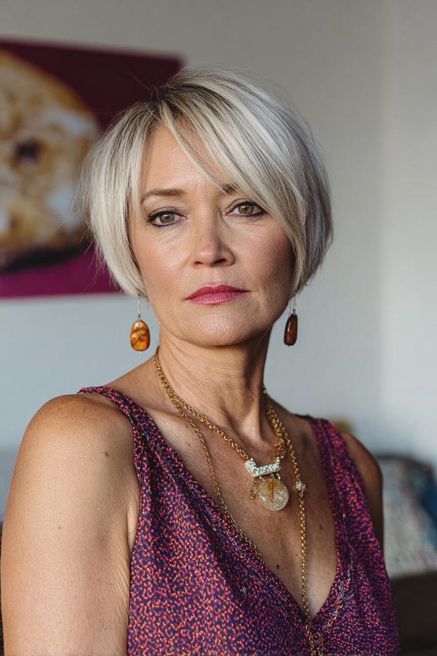Platinum Blonde Bob Style