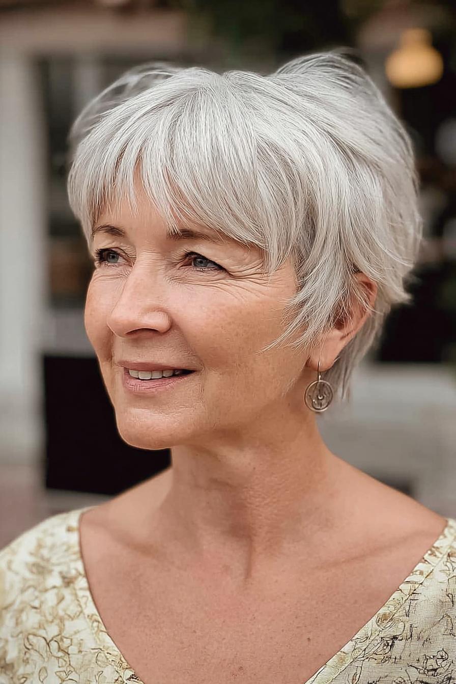 Silver Pixie Cut Beauty
