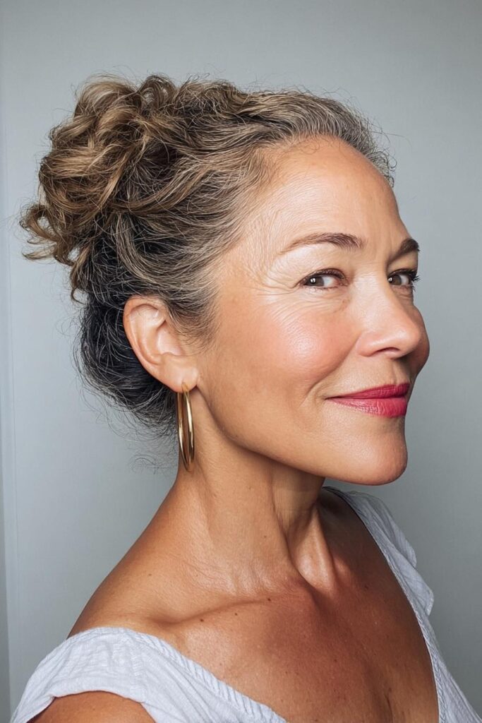 soft elegance updo style