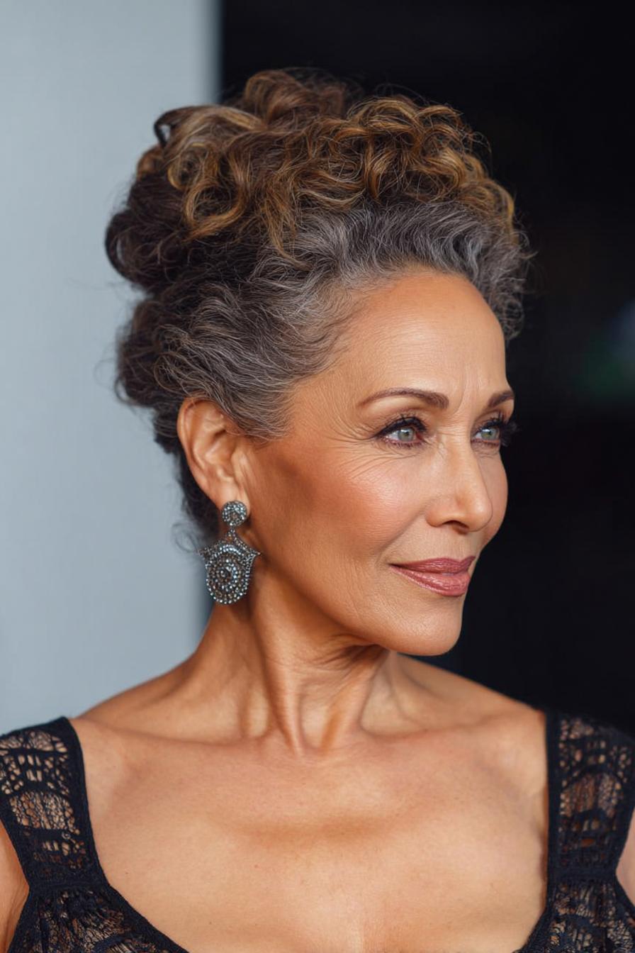 Textured Elegance in Curls