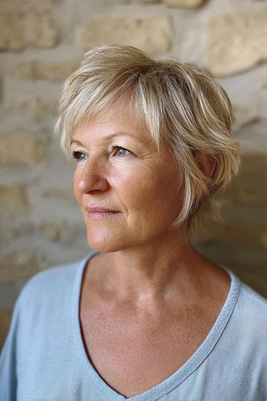 Textured Layers with Bangs