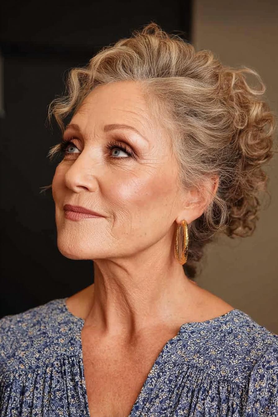 Timeless Elegant Curls Updo