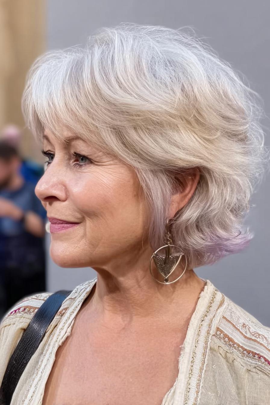 Wavy Bob with Lavender