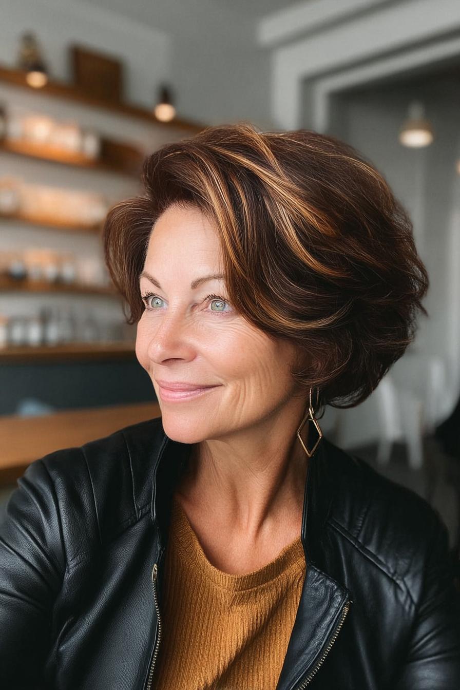 Caramel Glow Bob Style