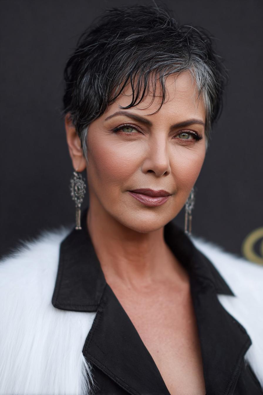 Chic Gray Pixie Style