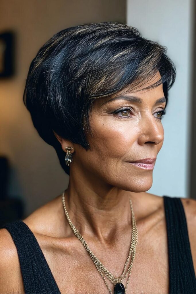 chic layered pixie bob