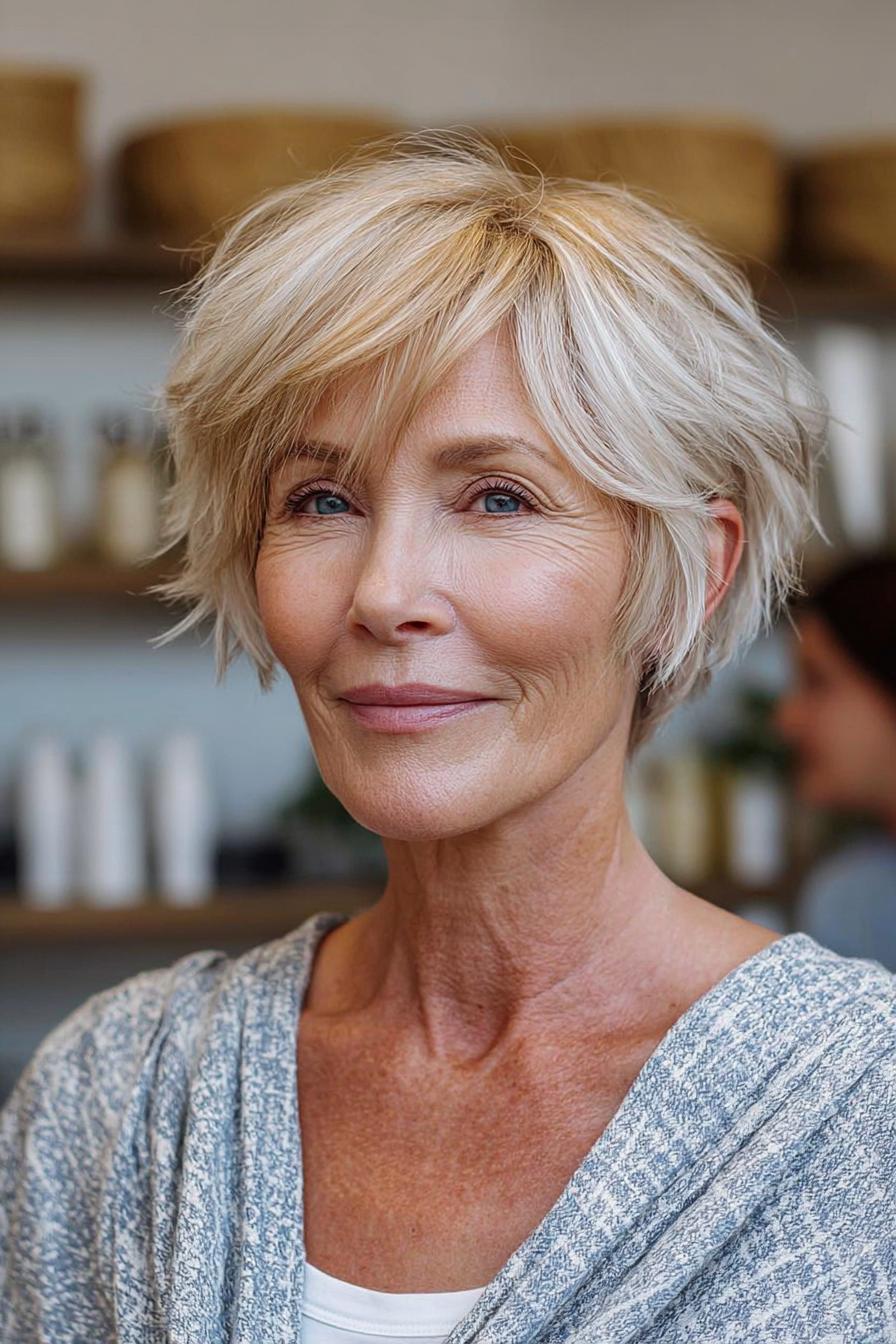Chic Messy Blonde Pixie