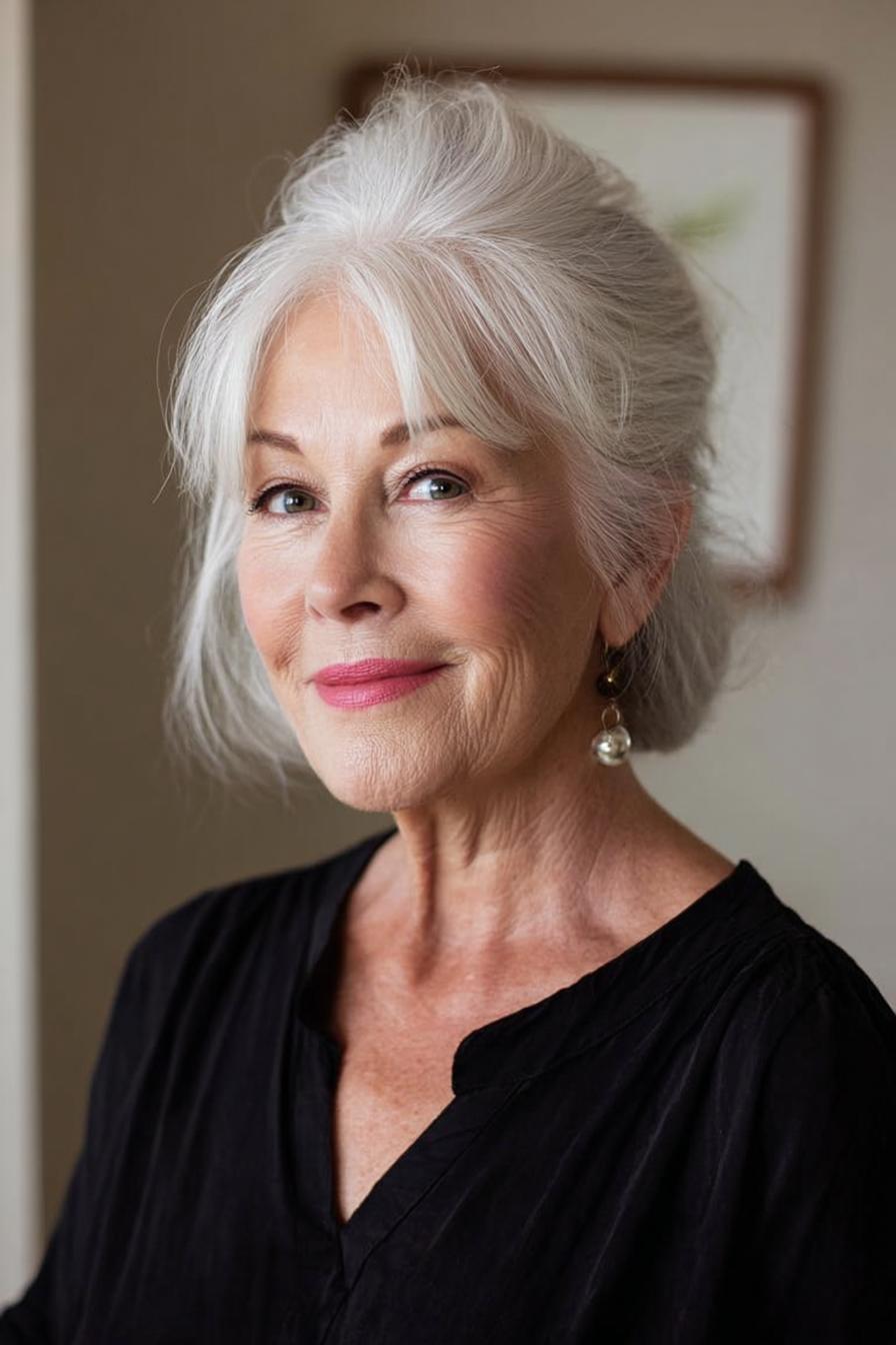 Elegant Silver Hair Beauty