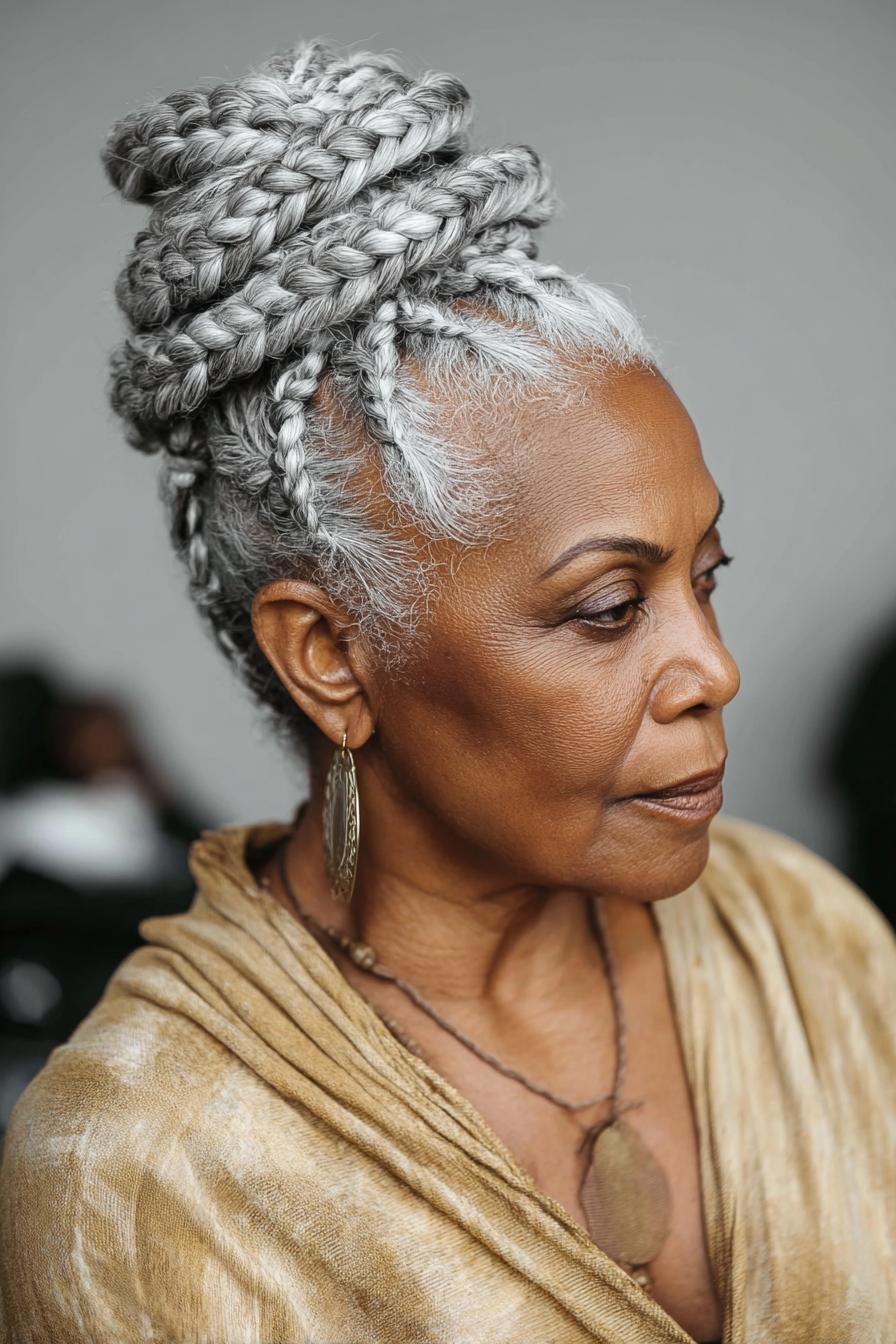 Graceful Braided Silver Elegance