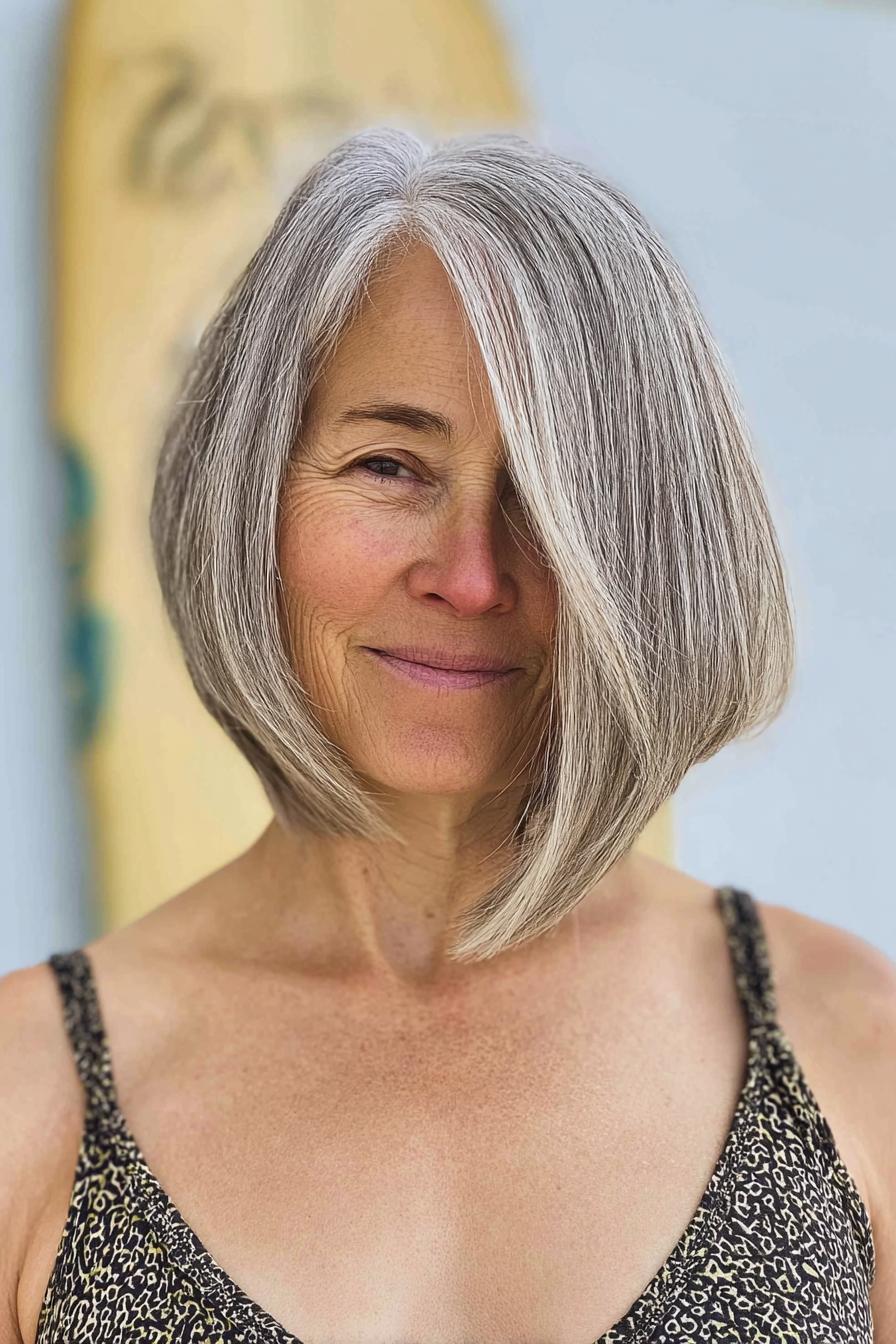 Graceful Gray Hair Glam