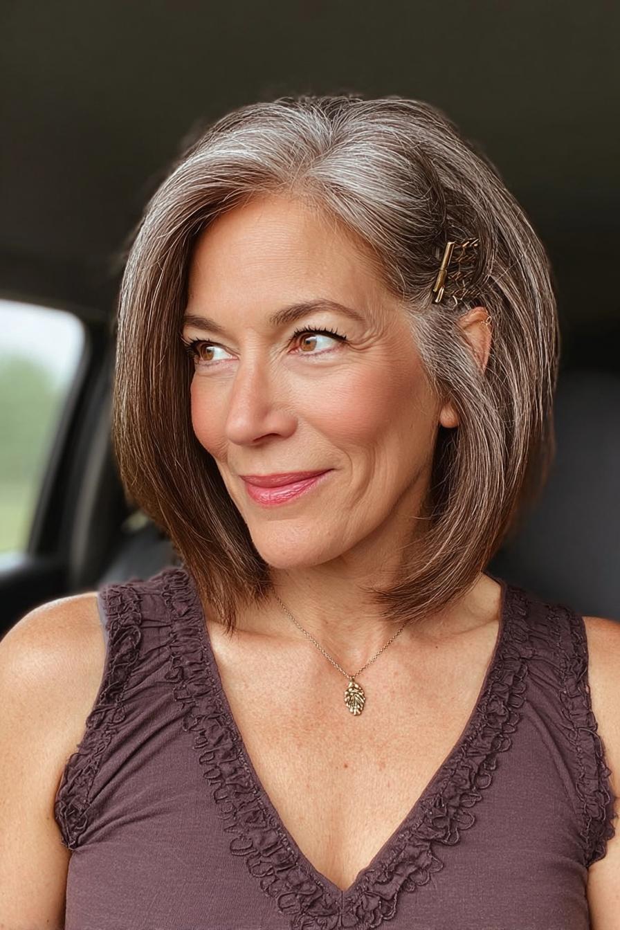 Graceful Gray Hair Glam