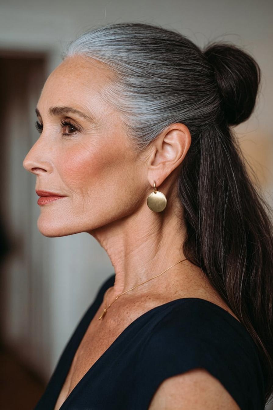 Graceful Half-Up Hair Elegance