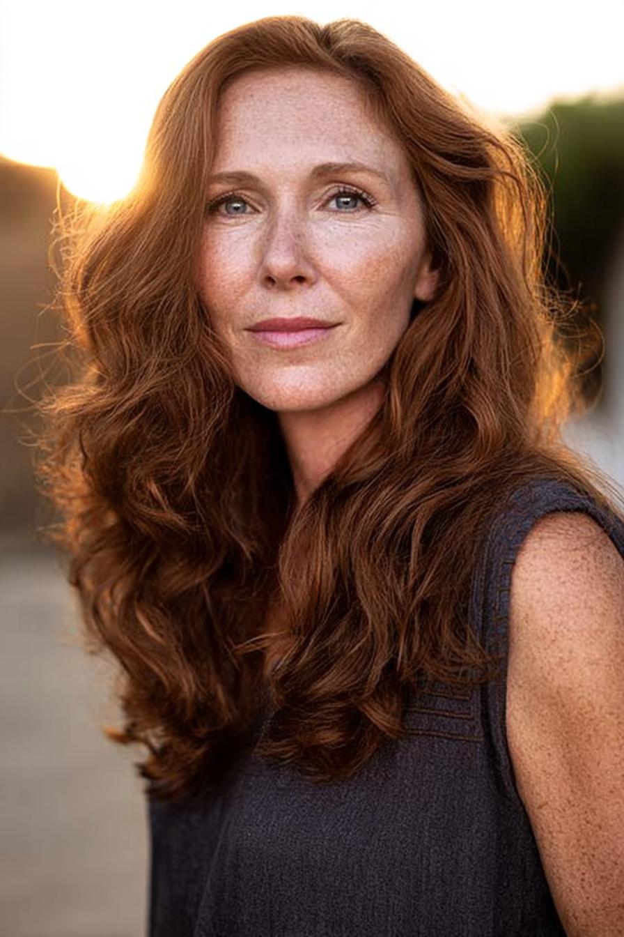 Radiant Auburn Hair Flow