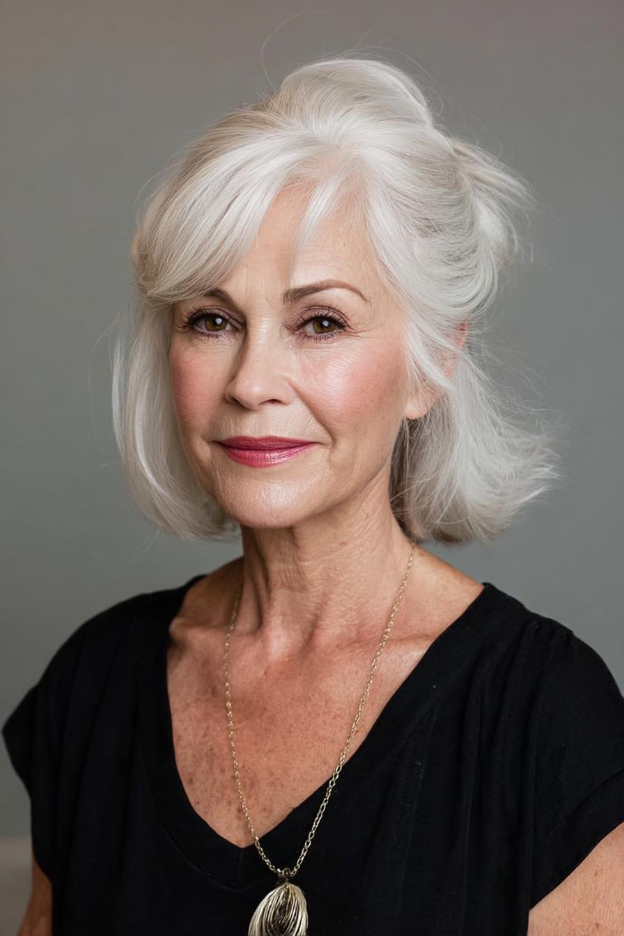 Silver Elegance in Waves