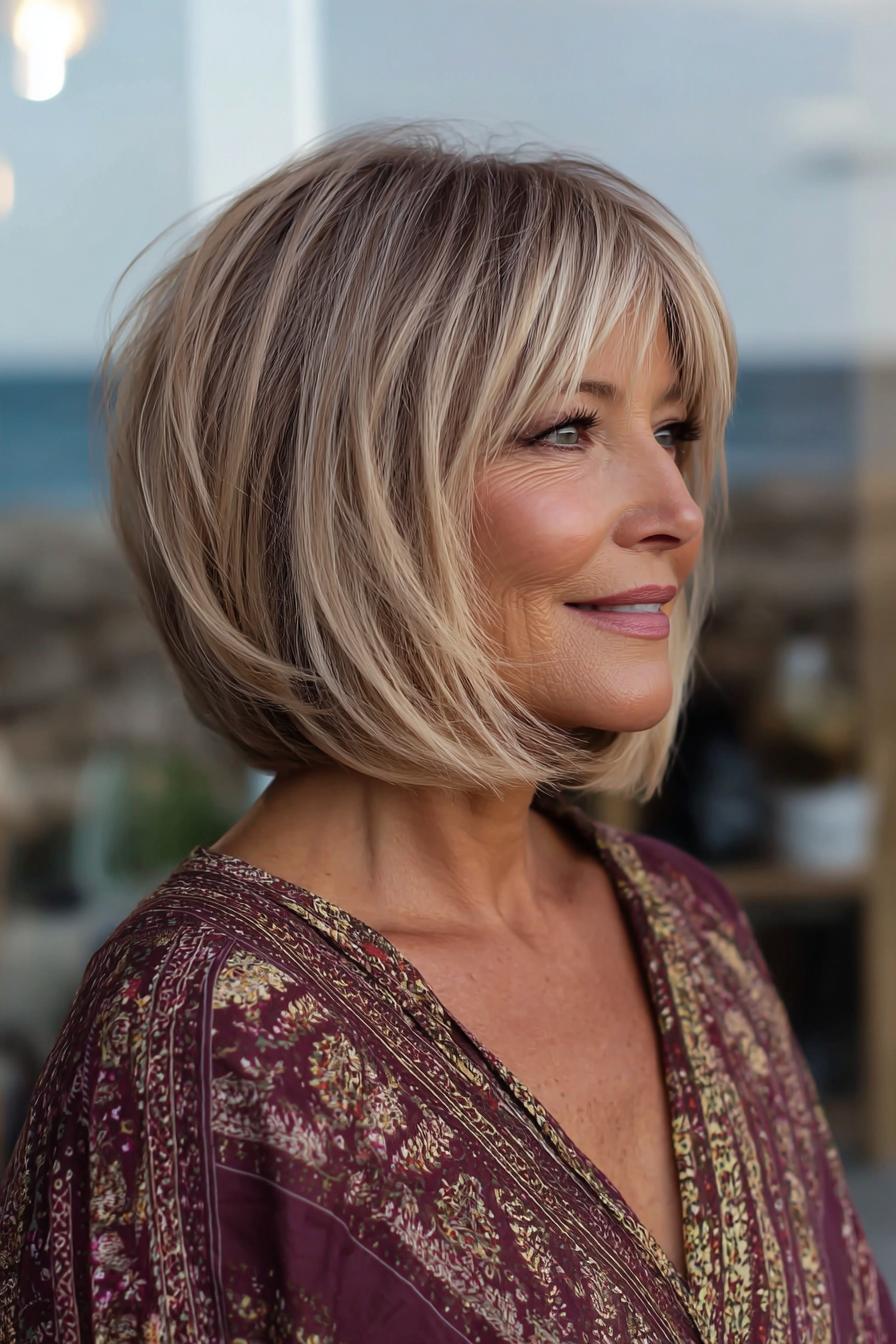 Textured Layers Bob Cut