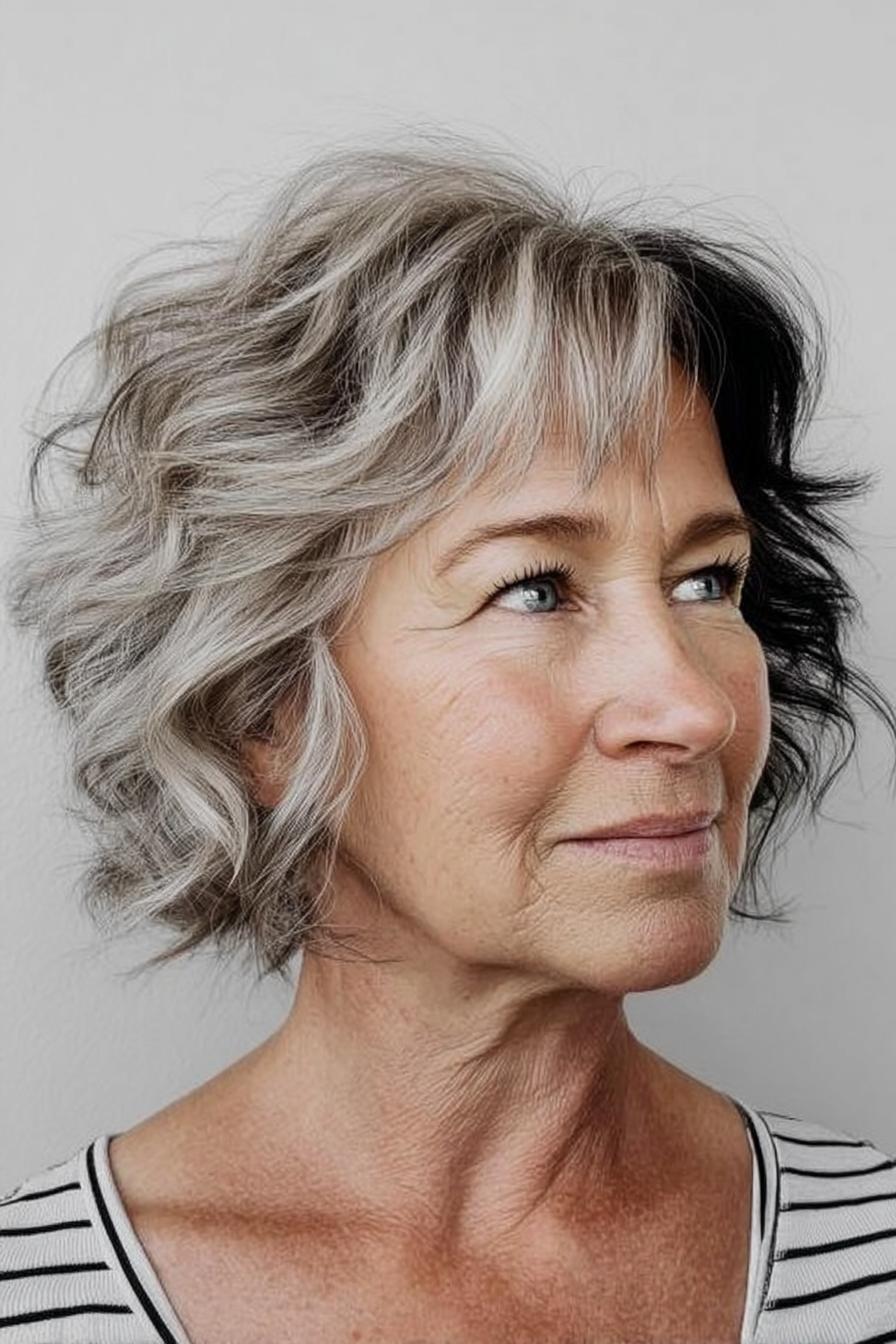 Textured Silver Bob Beauty