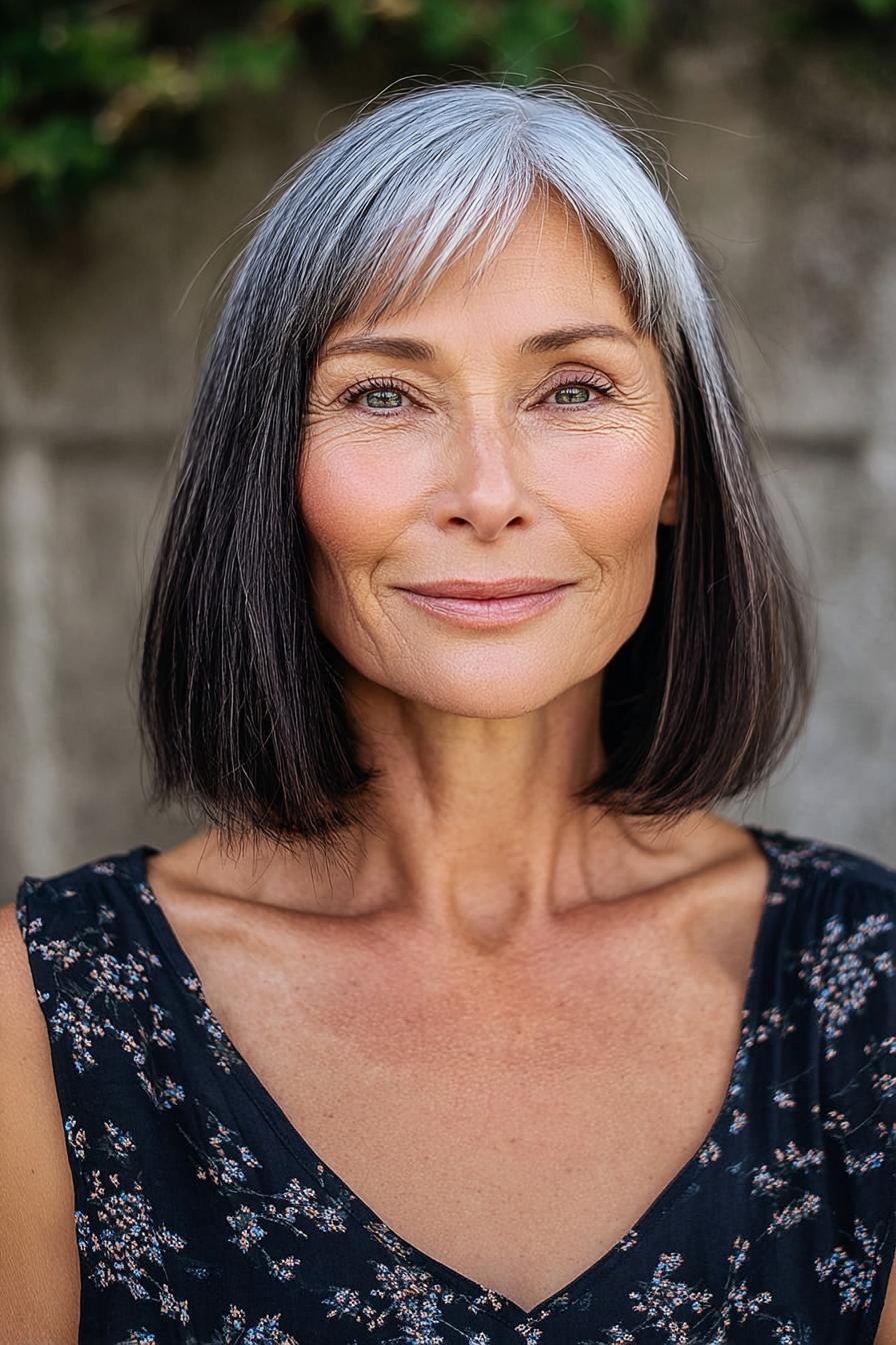 Timeless Gray Bob Elegance