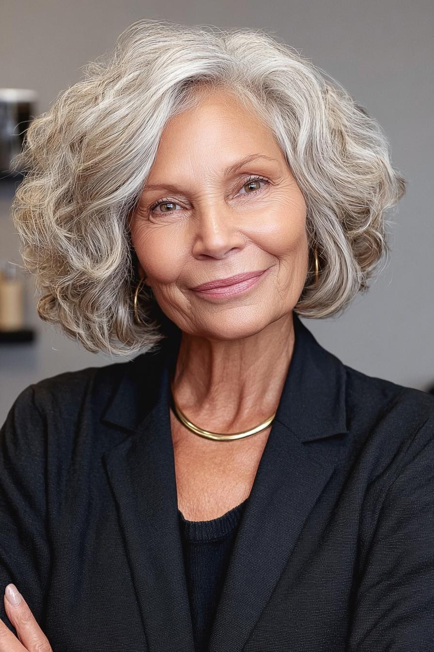 Timeless Silver Curl Elegance