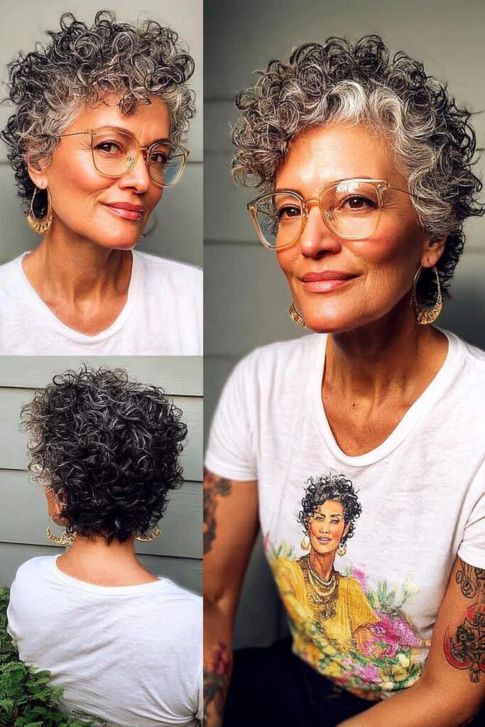 chic textured curly style