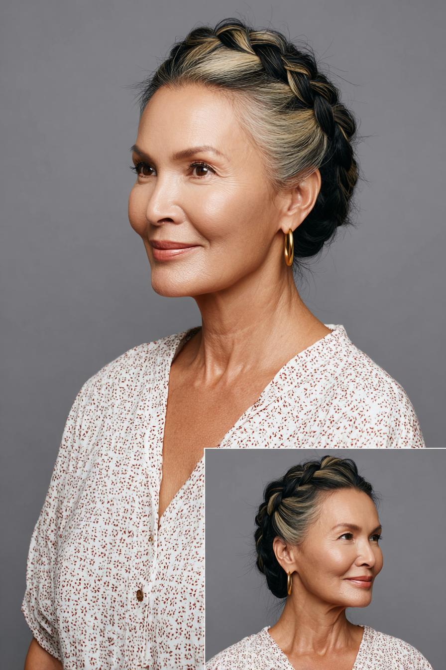 Graceful Crown Braid Beauty