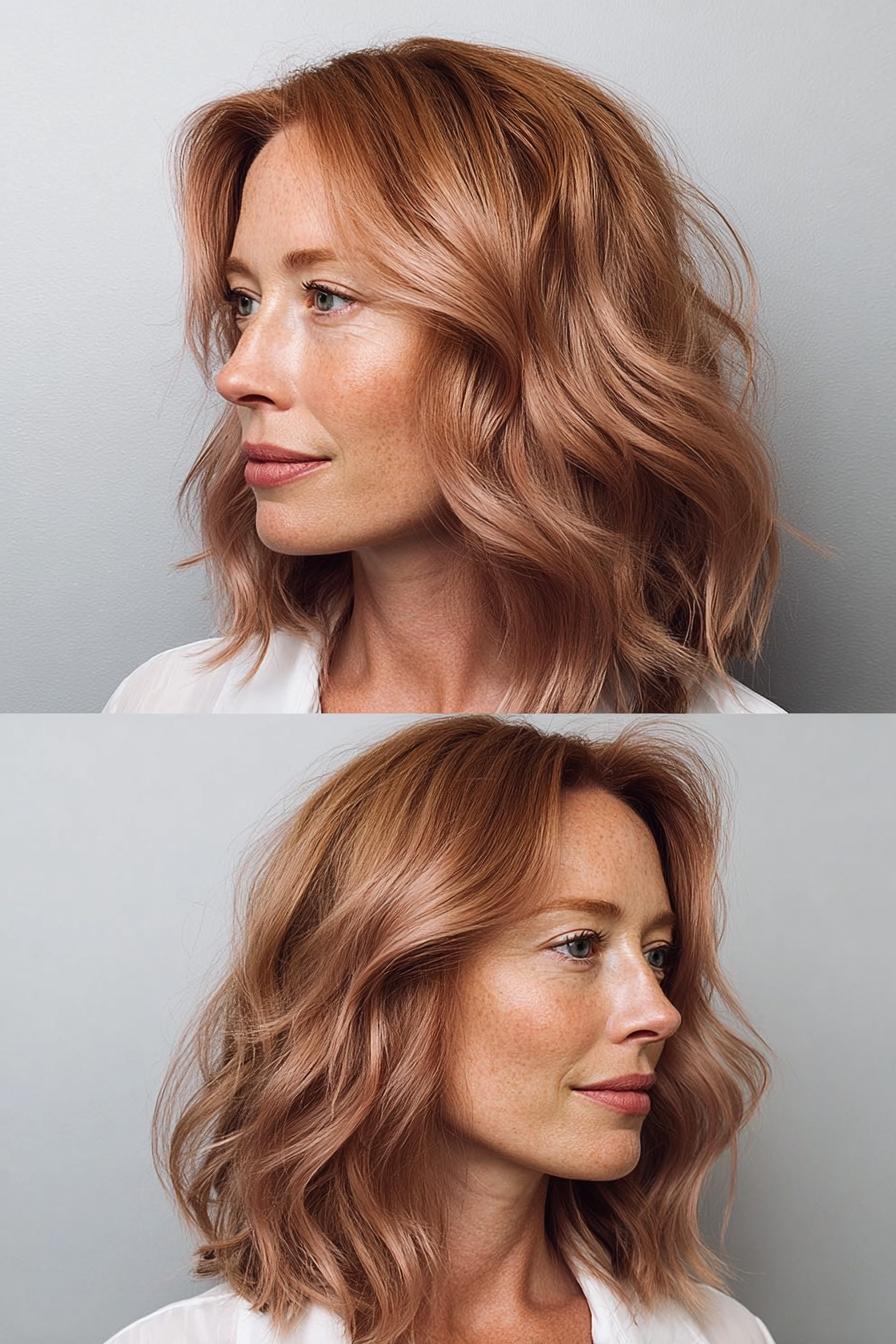 Rose Gold Waves Flow