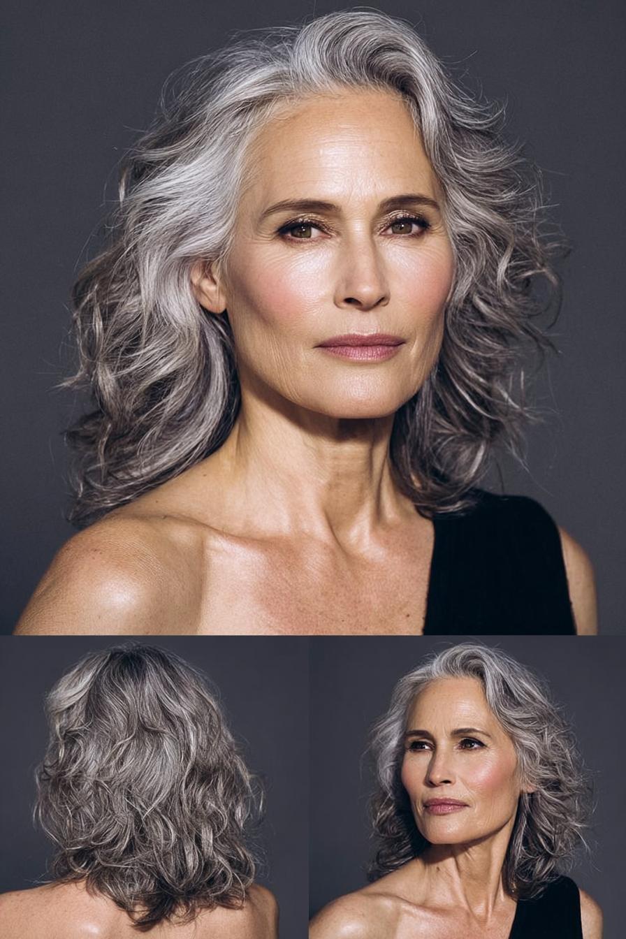 Silver Elegance in Waves