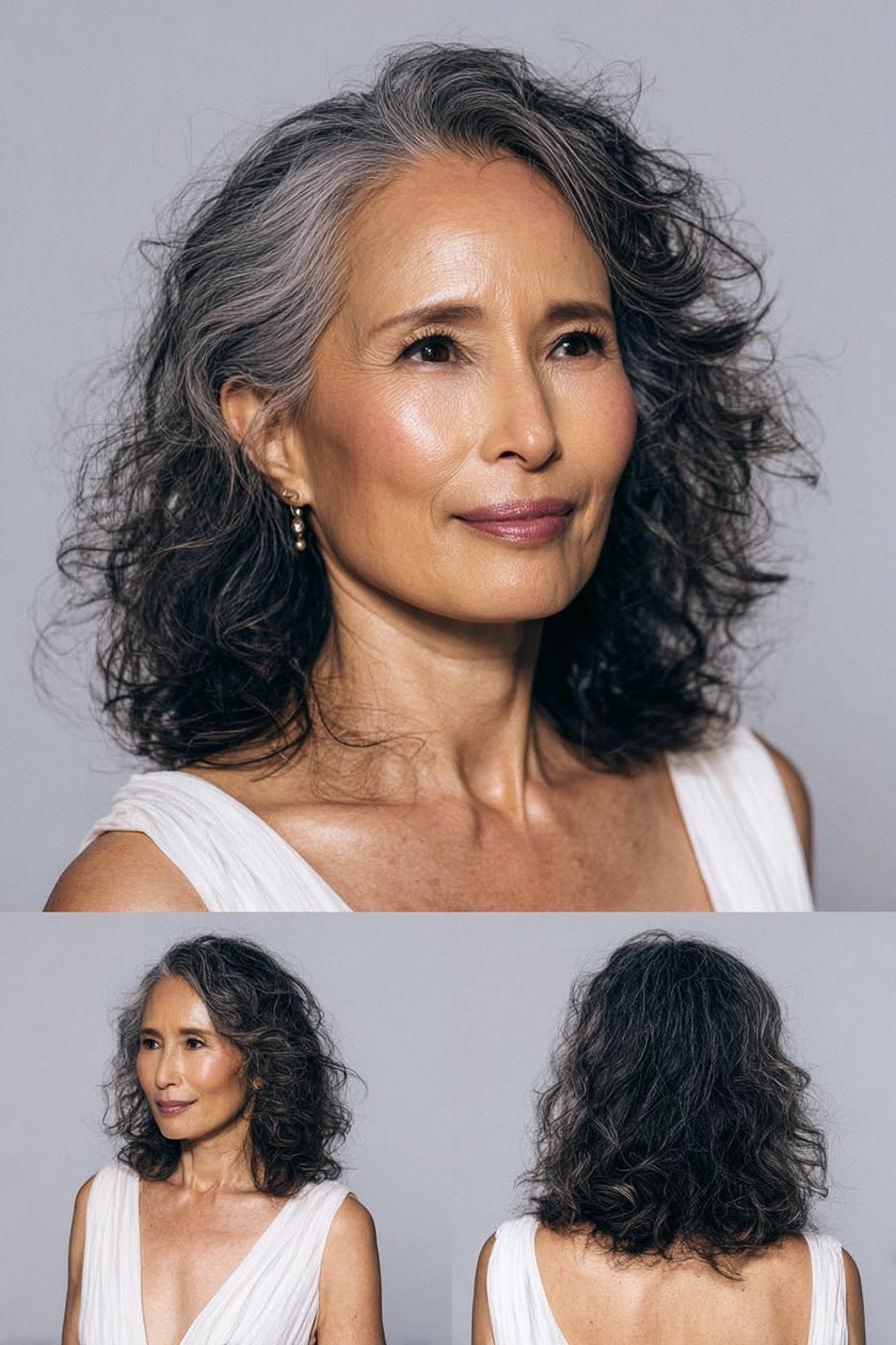 Silver Framed Natural Curls