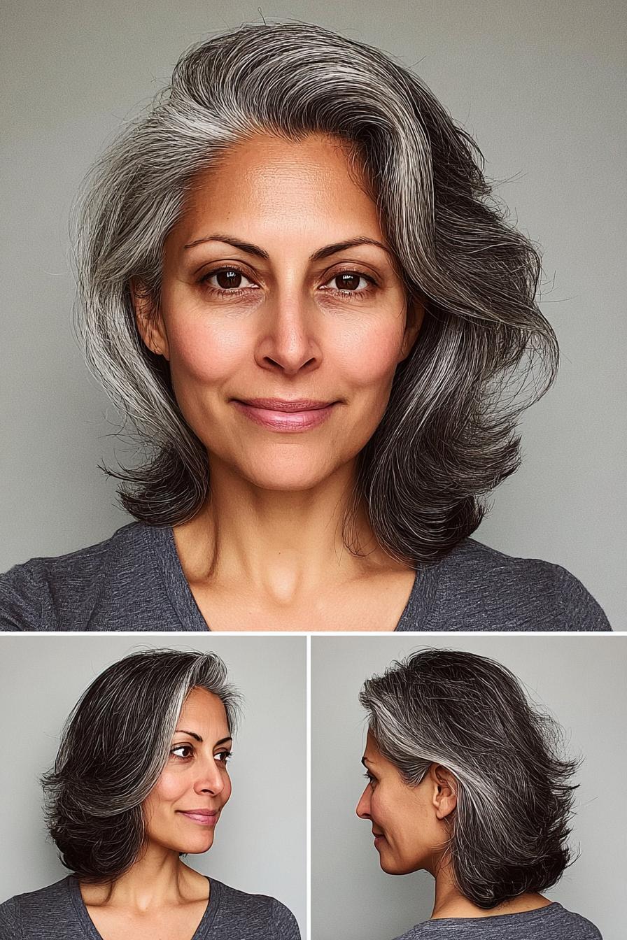 Silver Waves Framing Elegance