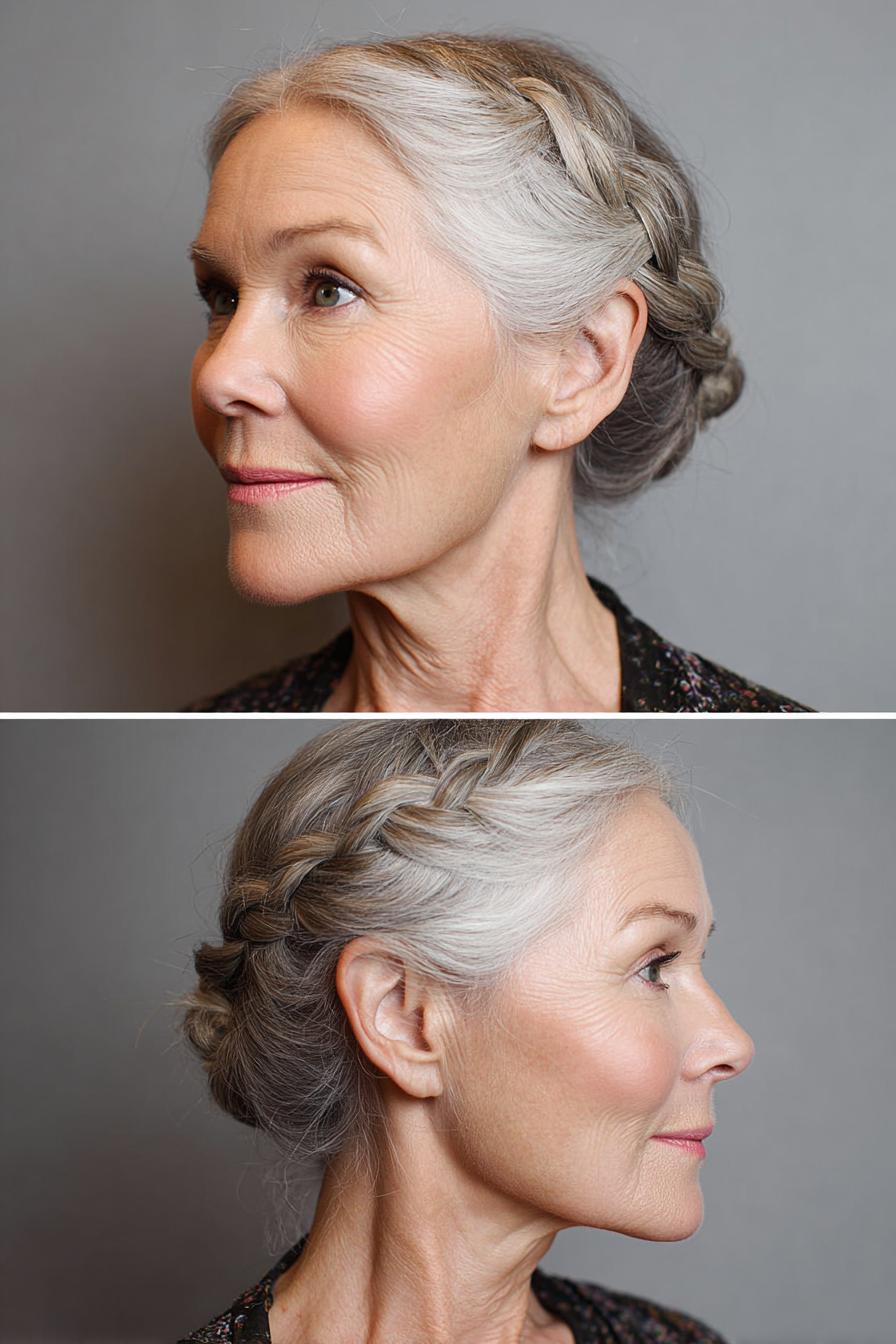 Braided Elegance in Bun