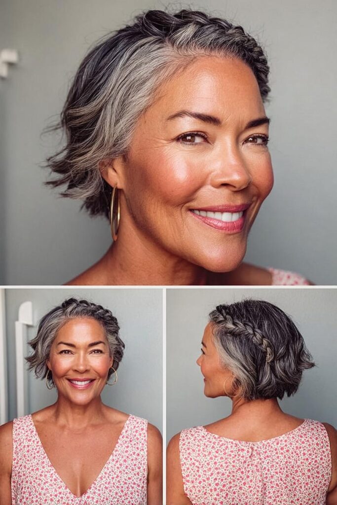 chic waves and braid