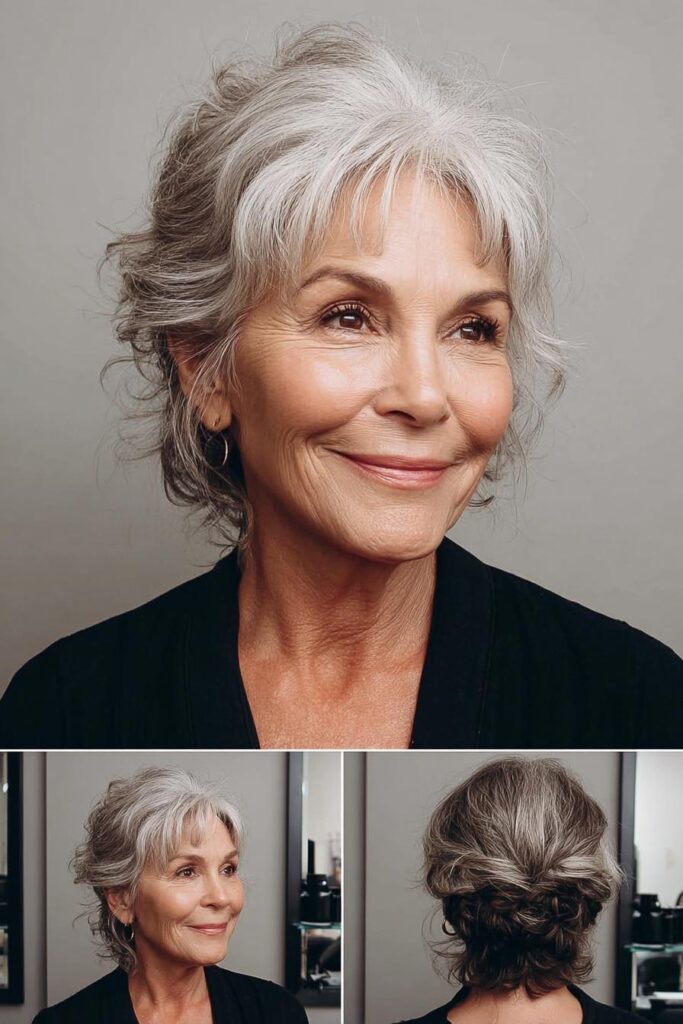 elegant layered updo