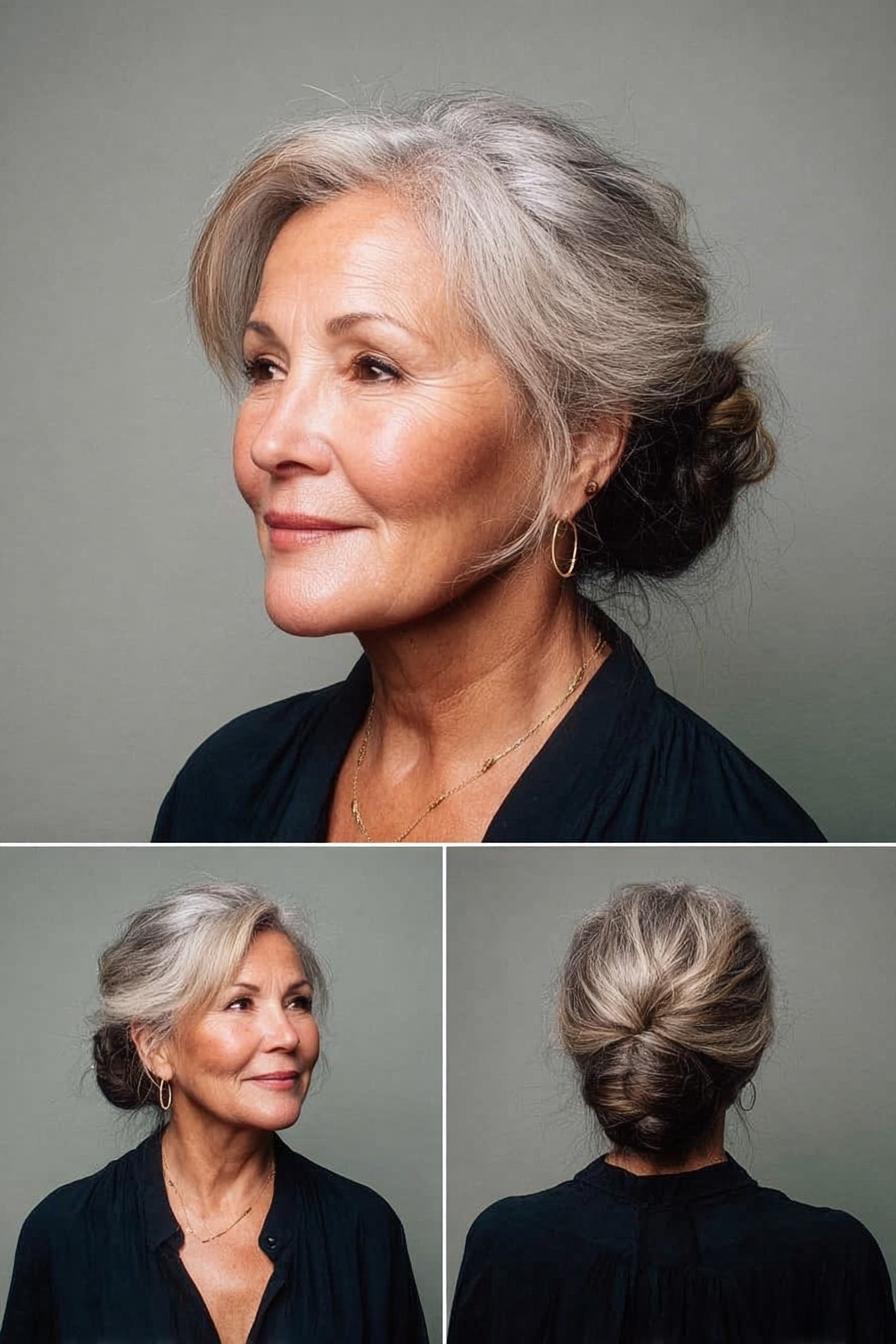 Elegant Low Bun Style