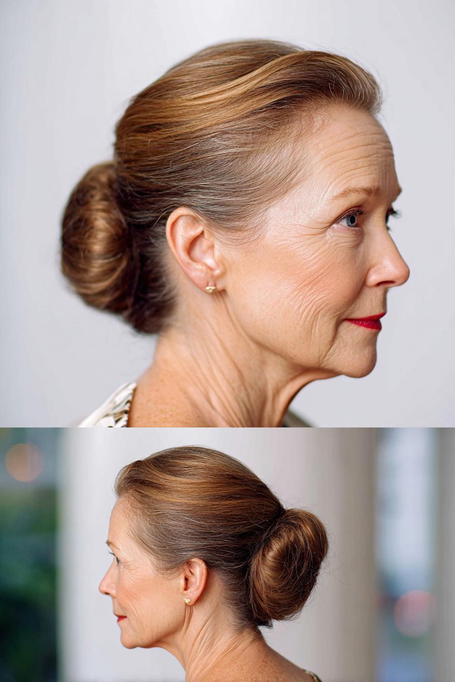 Elegant Low Bun Style