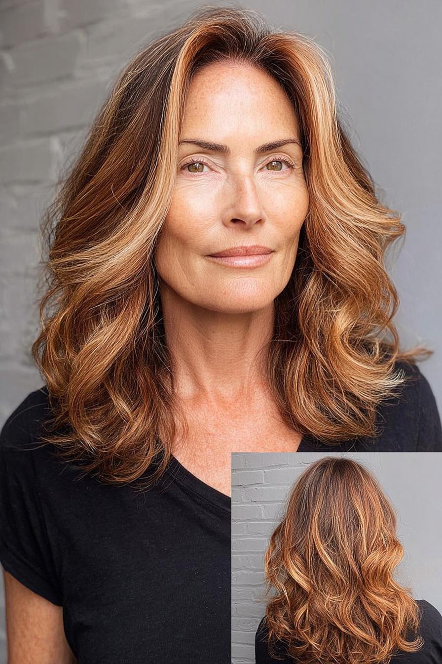 Caramel Honey Layered Waves