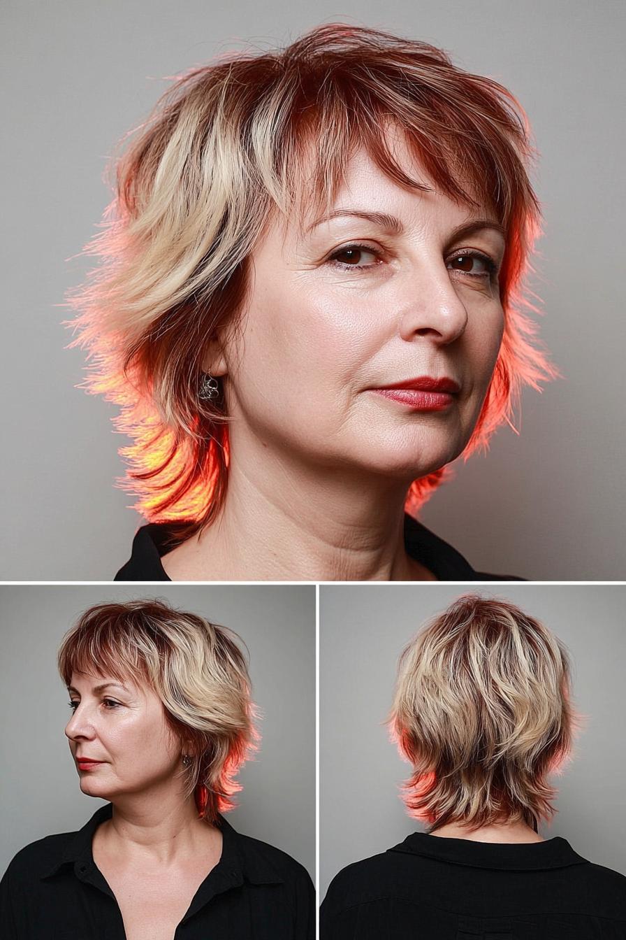 Copper to Creamy Blonde Contrast